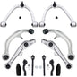 Detroit Axle - RWD Front End Kit for 03-04 Infiniti G35 Nissan 350Z, Lower Forward Rearward & Upper Control Arms Tie Rods Boots