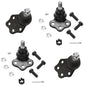 Detroit Axle - 2WD Front Ball Joints for 2000-2003 Dodge Durango 2000-2004 Dakota, 4 Upper and Lower Ball Joints 2001 2002 Repla