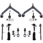 Detroit Axle - Front End 12pc Suspension Kit for 2004-2009 Dodge Durango Chrysler Aspen 2005 2006 2007 2008, 2 Upper Control Arm