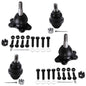 Detroit Axle - 4WD Front 4pc Ball Joints for Chevy GMC K1500 Suburban K2500 Tahoe Yukon Cadillac Escalade, 4 Lower & Upper Ball