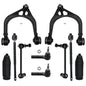 Detroit Axle - RWD Front End Suspension Kit for Chrysler 300 Dodge Magnum Charger Challenger, 2 Upper Control Arms 4 Tie Rods 2