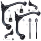 Detroit Axle - 8pc Front End Control Arms Kit for Jeep Liberty 02-04, 2 Lower Ball Joints 2 Upper Control Arms w/Ball Joints 4 T