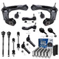 Detroit Axle - 4WD Front End Kit for Silverado Suburban Sierra 2500 3500 HD GMC Chevy, Upper Control Arms Tie Rods Sway Bars Low