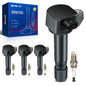 KAX 4-Pack Ignition Coils and Double Iridium Spark Plug Set Compatible with Honda Civic 2006, 2007, 2008, 2009, 2010, 2011 1.8L