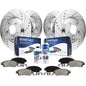 Detroit Axle - 2.0L Brake Kit for 2012 2013 Buick Regal [GS], Drilled & Slotted Disc Brake Rotors Ceramic Brakes Pads: 13.98 inc