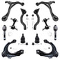 Detroit Axle - 12pc Front End Suspension Kit for Acura 04-08 TSX, 03-07 Honda Accord, Upper & Lower Control Arms Tie Rods Sway B