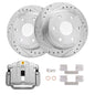 Detroit Axle - Rear Drilled Rotors Left Brake Caliper Replacement for 2003-2006 Chevrolet GMC Silverado Sierra 1500
